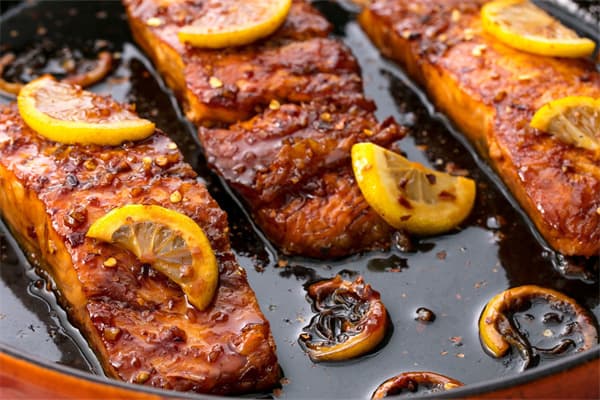 Black Garlic Honey Glazed Salmon