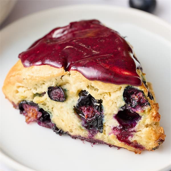 Blueberry Scones with Vanilla Glaze