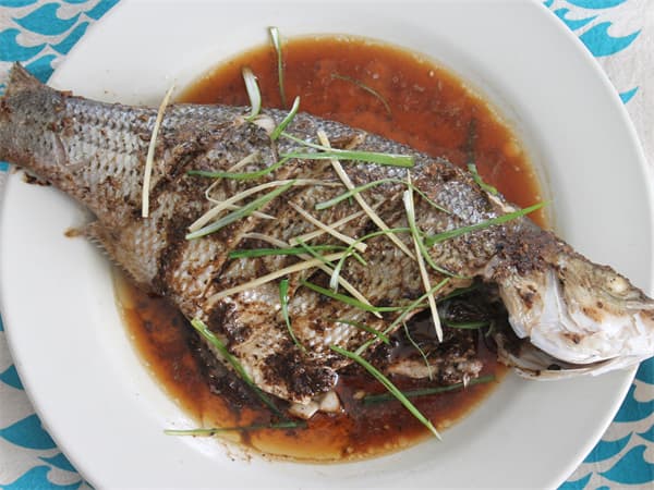 Fish with Vegetables in Black Bean Sauce