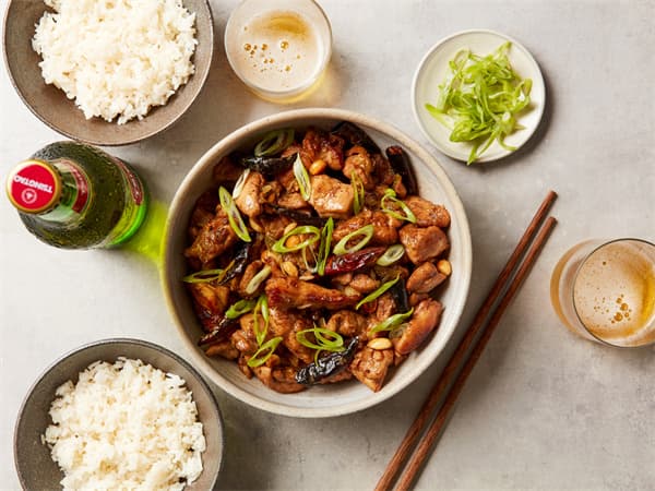 Kung Pao Chicken with Peaches