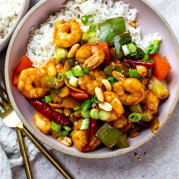 Kung Pao Chicken with Peaches