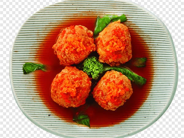 Lion's Head Meatballs with Fish
