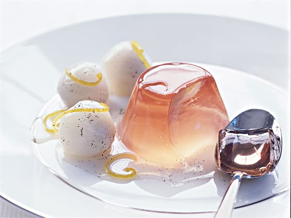 Lychee and Rose Water Jelly