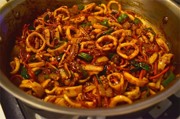 Spicy Squid Stir Fry