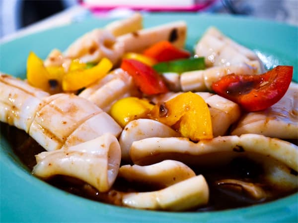 Squid with Black Bean Sauce