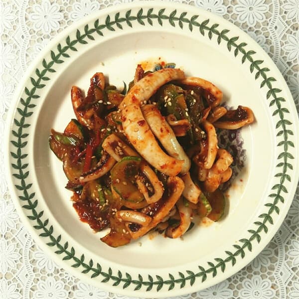 Squid with Black Bean Sauce